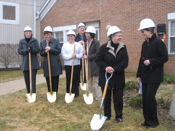Library expansion groundbreaking